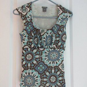 Ann Taylor XSP Blue, & White Paisley Blouse